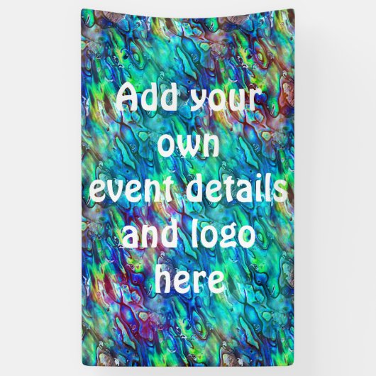 Neuseeland Abalone Paua Muschel Muster 1 Banner (Vertikal)