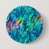 Neuseeland Abalone Paua Muschel Muster 1 Button (Vorderseite)