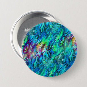 Neuseeland Abalone Paua Muschel Muster 1 Button