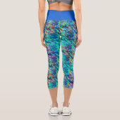 Neuseeland Abalone Paua Muschel Muster 1 Capri Leggings (Rückseite)