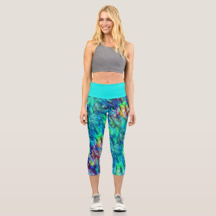 Neuseeland Abalone Paua Muschel Muster 1 Capri Leggings