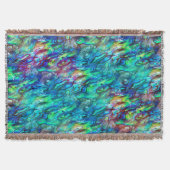 Neuseeland Abalone Paua Muschel Muster 1 Decke (Vorderseite)