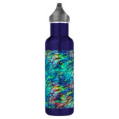 Neuseeland Abalone Paua Muschel Muster 1 Edelstahlflasche (Rechts)