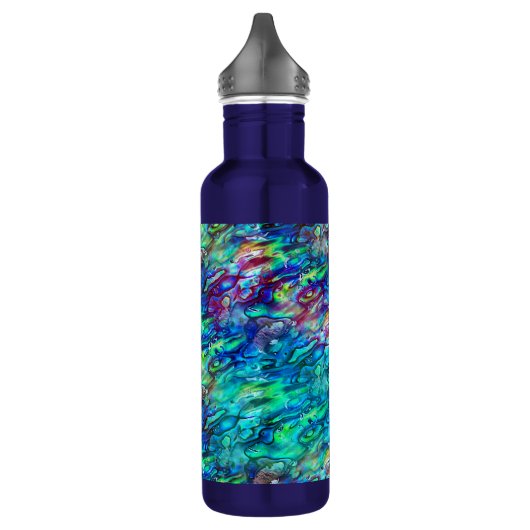 Neuseeland Abalone Paua Muschel Muster 1 Edelstahlflasche (Links)