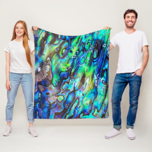Neuseeland Abalone Paua Muschel Muster 1 Fleecedecke