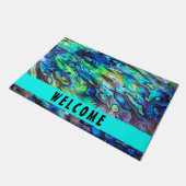 Neuseeland Abalone Paua Muschel Muster 1 Fußmatte (Schrägansicht)