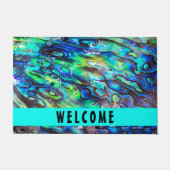 Neuseeland Abalone Paua Muschel Muster 1 Fußmatte (Vorderseite)