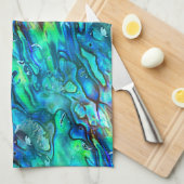 Neuseeland Abalone Paua Muschel Muster 1 Geschirrtuch (Viertel Falte)