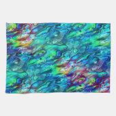 Neuseeland Abalone Paua Muschel Muster 1 Geschirrtuch (Horizontal)