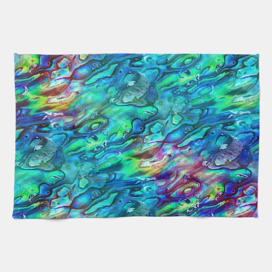 Neuseeland Abalone Paua Muschel Muster 1 Geschirrtuch (Horizontal)