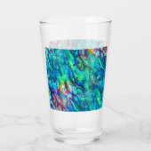 Neuseeland Abalone Paua Muschel Muster 1 Glas (Rückseite)
