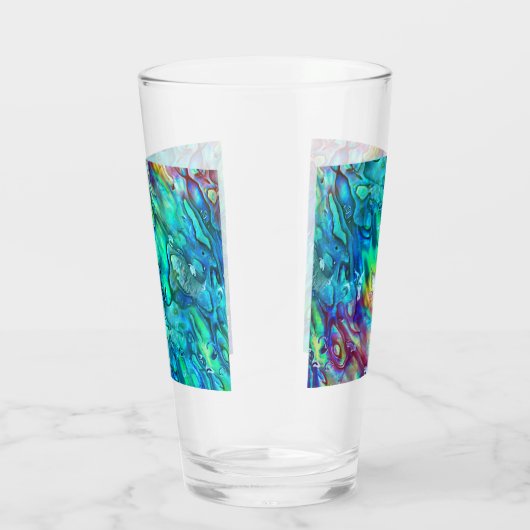 Neuseeland Abalone Paua Muschel Muster 1 Glas (Rechts)