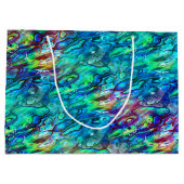 Neuseeland Abalone Paua Muschel Muster 1 Große Geschenktüte (Rückseite)
