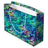 Neuseeland Abalone Paua Muschel Muster 1 Große Geschenktüte (Rückseite Schrägansicht)