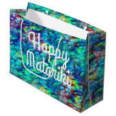 Neuseeland Abalone Paua Muschel Muster 1 Große Geschenktüte (Vorderseite Schrägansicht)