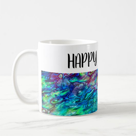 Neuseeland Abalone Paua Muschel Muster 1 Kaffeetasse (Links)