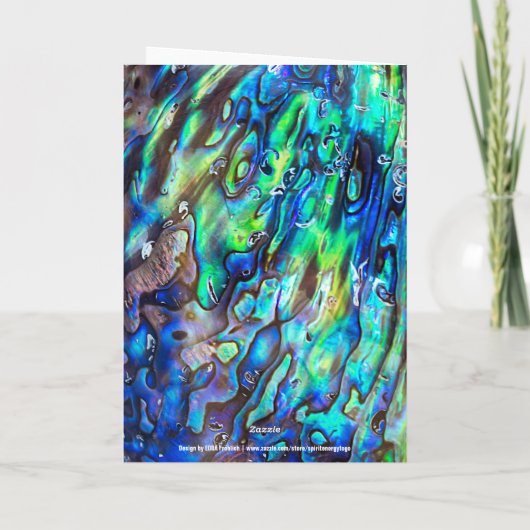 Neuseeland Abalone Paua Muschel Muster 1 Karte (Rückseite)