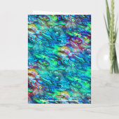 Neuseeland Abalone Paua Muschel Muster 1 Karte (Rückseite)