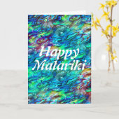 Neuseeland Abalone Paua Muschel Muster 1 Karte (Gelbe Blume)