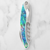 Neuseeland Abalone Paua Muschel Muster 1 Kellnermesser (Rückseite)