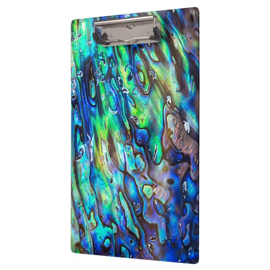 Neuseeland Abalone Paua Muschel Muster 1 Klemmbrett (Links)