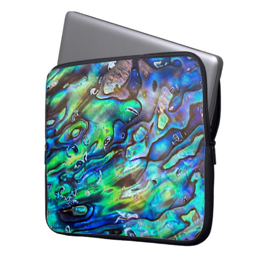 Neuseeland Abalone Paua Muschel Muster 1 Laptopschutzhülle (Vorderseite Links)