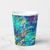 Neuseeland Abalone Paua Muschel Muster 1 Pappbecher (Rechts)