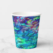 Neuseeland Abalone Paua Muschel Muster 1 Pappbecher (Vorderseite)