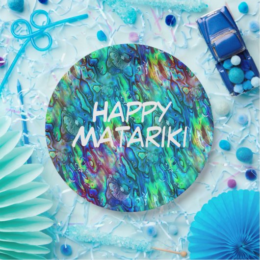 Neuseeland Abalone Paua Muschel Muster 1 Pappteller (Party)