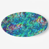 Neuseeland Abalone Paua Muschel Muster 1 Pappteller (Schrägansicht)