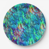 Neuseeland Abalone Paua Muschel Muster 1 Pappteller (Vorderseite)