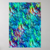 Neuseeland Abalone Paua Muschel Muster 1 Poster (Vorne)