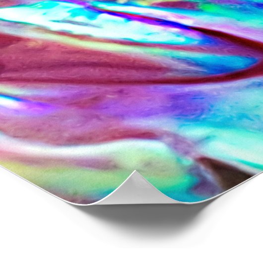 Neuseeland Abalone Paua Muschel Muster 1 Poster (Ecke)