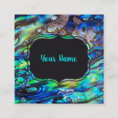 Neuseeland Abalone Paua Muschel Muster 1 Quadratische Visitenkarte (Vorderseite)
