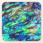 Neuseeland Abalone Paua Muschel Muster 1 Rechteckiger Pappuntersetzer (Vorderseite)