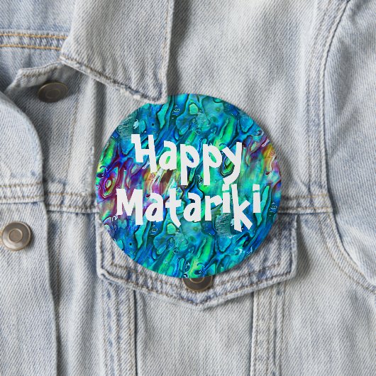 Neuseeland Abalone Paua Muschel Muster 1 Schaltflä Button (Beispiel)