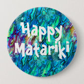 Neuseeland Abalone Paua Muschel Muster 1 Schaltflä Button (Vorderseite)