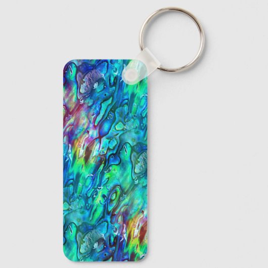 Neuseeland Abalone Paua Muschel Muster 1 Schlüsselanhänger (Rückseite)