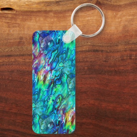 Neuseeland Abalone Paua Muschel Muster 1 Schlüsselanhänger (Rückseite)