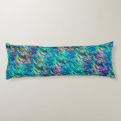 Neuseeland Abalone Paua Muschel Muster 1 Seitenschläferkissen (Rückseite)