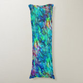 Neuseeland Abalone Paua Muschel Muster 1 Seitenschläferkissen (Vorderseite Vertikal)