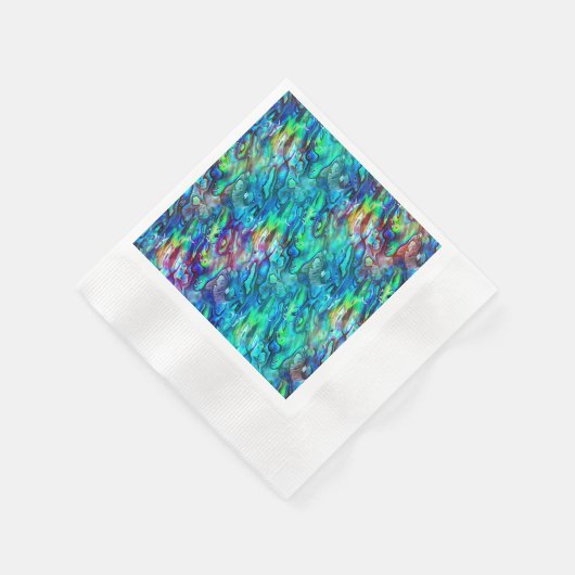 Neuseeland Abalone Paua Muschel Muster 1 Serviette (Ecke)