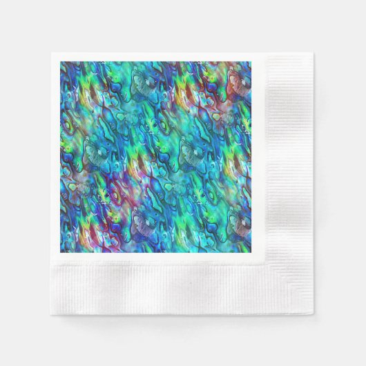 Neuseeland Abalone Paua Muschel Muster 1 Serviette (Vorderseite)