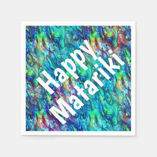 Neuseeland Abalone Paua Muschel Muster 1 Serviette (Vorderseite)