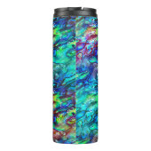 Neuseeland Abalone Paua Muschel Muster 1 Thermosbecher (Rückseite)