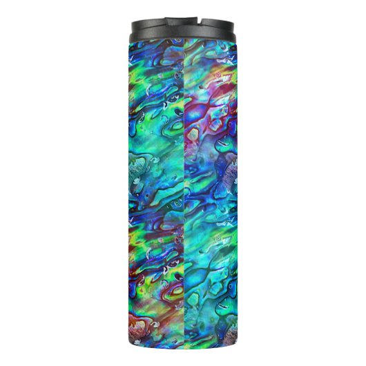 Neuseeland Abalone Paua Muschel Muster 1 Thermosbecher (Rückseite)
