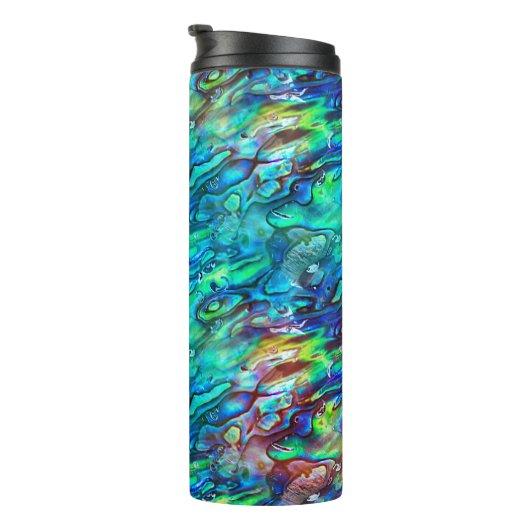 Neuseeland Abalone Paua Muschel Muster 1 Thermosbecher (Nach rechts gedreht)