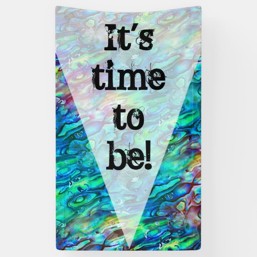 Neuseeland Abalone Paua Muschel Muster 1a Banner (Vertikal)