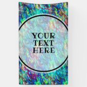 Neuseeland Abalone Paua Muschel Muster 1a Banner (Vertikal)