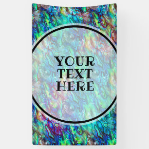 Neuseeland Abalone Paua Muschel Muster 1a Banner